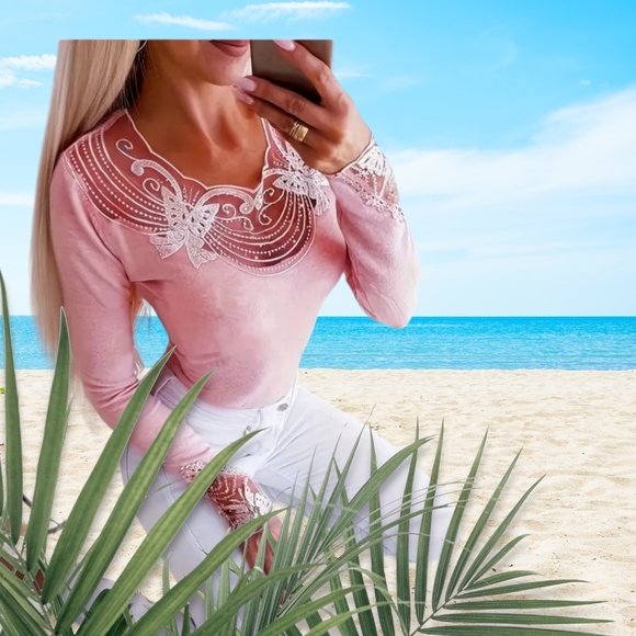 Lace Trim Top - Picture 2 of 7